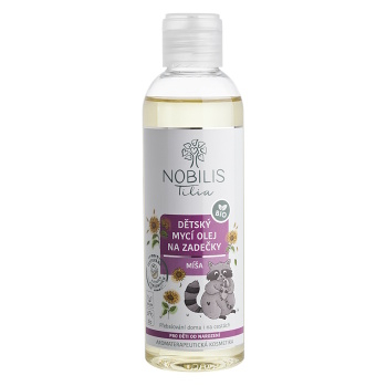 NOBILIS TILIA Dětský mycí olej na zadečky Míša 200 ml (Dětské oleje) - Čistící, Ochranný, BIO, Zvláčňující, Přírodní