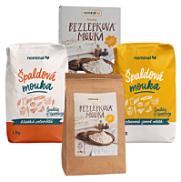 NOMINAL Špaldové, bezlepkové a celozrnné mouky