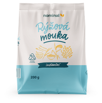 NOMINAL Rýžová mouka instantní 200 g (Bezlepkové mouky a strouhanky) - Instantní, Hrubá, Jednodruhové, Přírodní