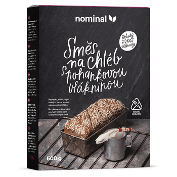 NOMINAL Směs na chléb s pohankovou vlákninou bez lepku 500 g (Bezlepkové směsi na chléb) - Hrubá