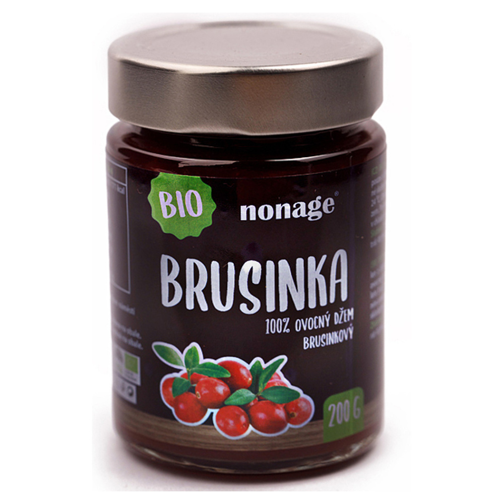 Levně NONAGE Brusinkový ovocný džem 200 g BIO