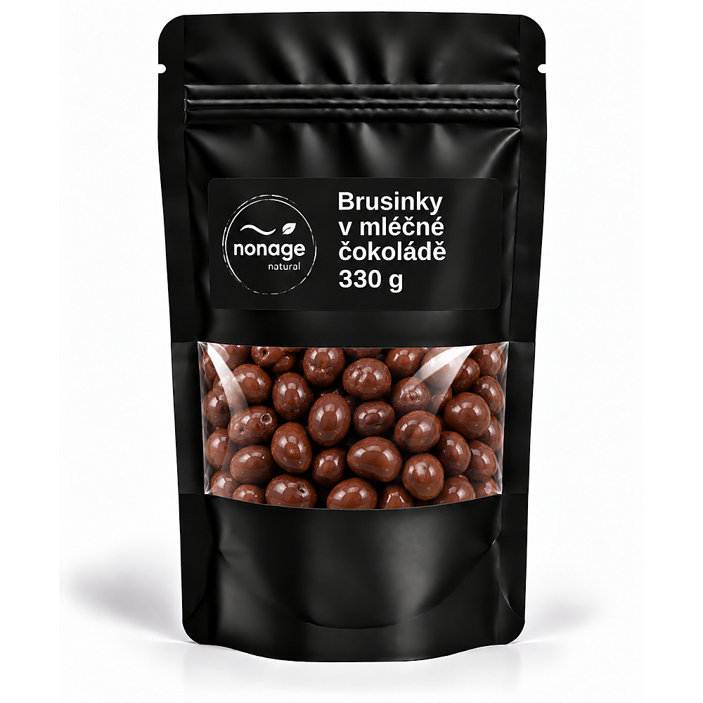 NONAGE Brusinky v mléčné čokoládě 330 g