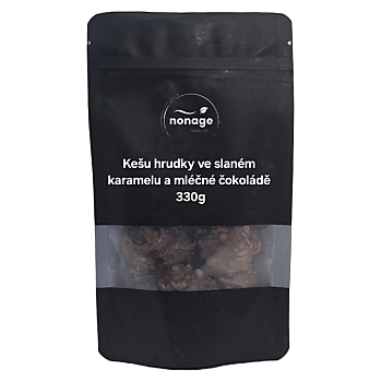 NONAGE Kešu hrudky slaný karamel v mléčné čokoládě 330 g (Kešu jádra) - Sladké, Slané, Pražené