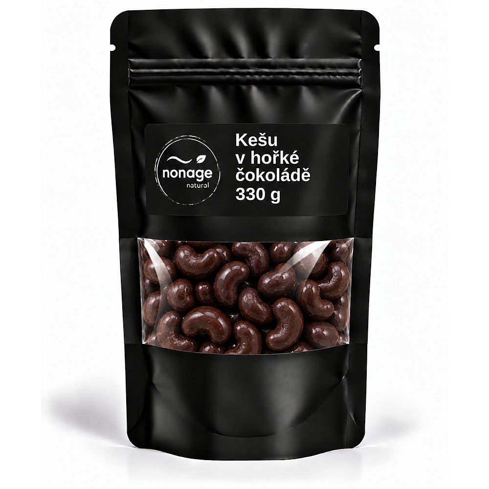 NONAGE Kešu v hořké čokoládě 330 g