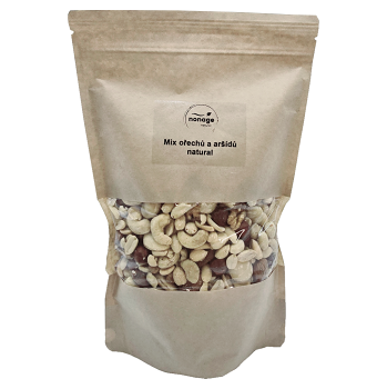 NONAGE Mix ořechů a arašídů natural nesolených 750 g (Ořechové směsi) - Pražené