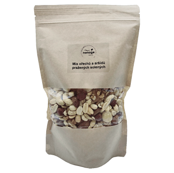 NONAGE Mix ořechů a arašídů pražených solených 750 g (Ořechové směsi) - Slané, Pražené
