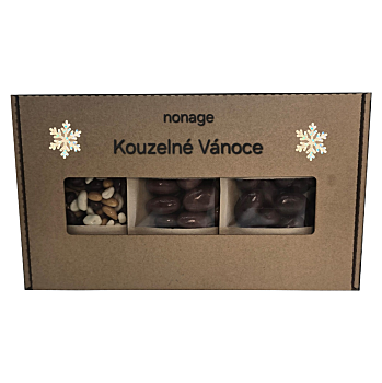 NONAGE Vánoční set ořechy v čokoládě 300 g, poškozený obal (Ořechové směsi) - Sladké