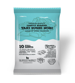 ALLNATURE Nori mořská řasa 10 listů 28 g (Sušené ovoce a zelenina)