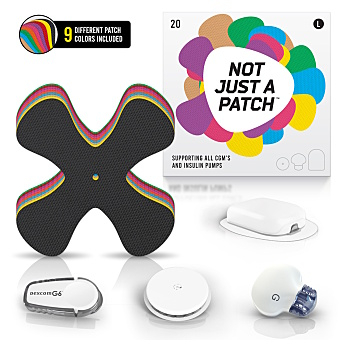 NOT JUST A PATCH Náplast univerzální k CGM senzorům multicolor 20 kusů (Ochrana senzoru)