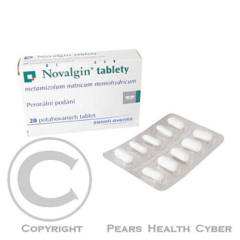 NOVALGIN TABLETY 500 mg 20 potahovaných tablet