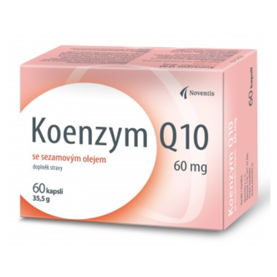 NOVENTIS Koenzym Q10 60 mg se sezamovým olejem 60 kapslí