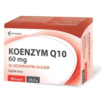 NOVENTIS Koenzym Q10 60 mg se sezamovým olejem 60 kapslí (Koenzym Q10) - Přírodní