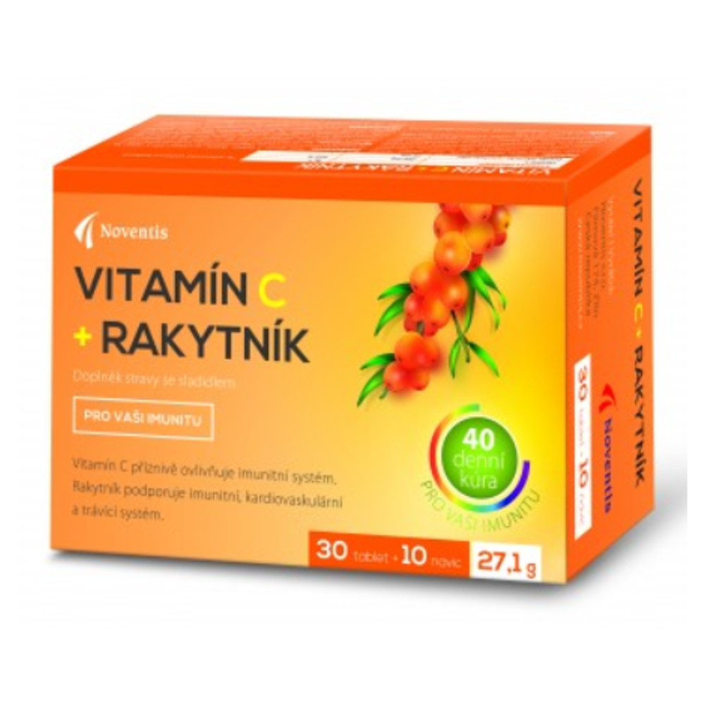 Levně NOVENTIS Vitamín C + Rakytník 30+10 tablet
