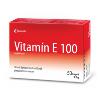 NOVENTIS Vitamín E 100 mg 50 kapslí