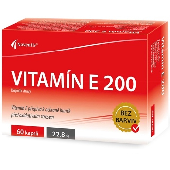 NOVENTIS Vitamin E 200 60 kapslí (Vitamín E) - Jednosložkové