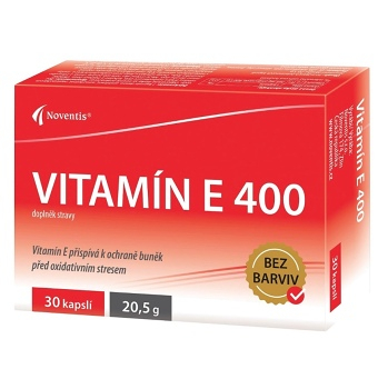 NOVENTIS Vitamín E 400 30 kapslí (Vitamín E) - Jednosložkové
