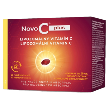 NOVO C Plus měkké 60 tobolek (Vitamín C) - Vícesložkové, Lipozomální, Postupné uvolňování