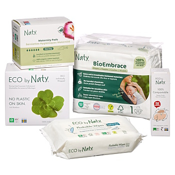 ECO BY NATY Novorozenecký balíček 5 kusů (Plenky 0 (2,5 a méně kg)) - Ekologické