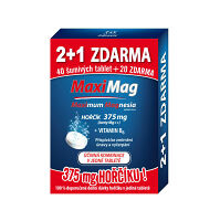ZDROVIT MaxiMag 375mg + vitamín B6 60 šumivých tablet
