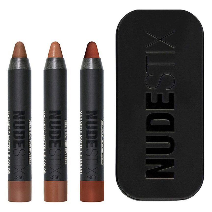 NUDESTIX Dárková sada dekorativní kosmetiky 90`s Nude Lips Mini 3 kusy