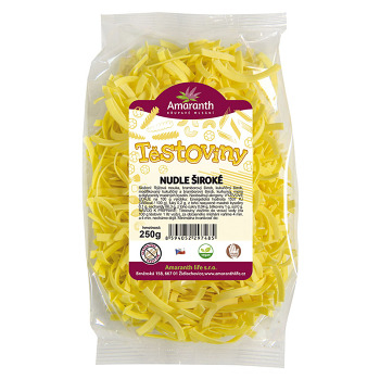 AMARANTH Nudle široké bezvaječné 250 g (Bezlepkové těstoviny)