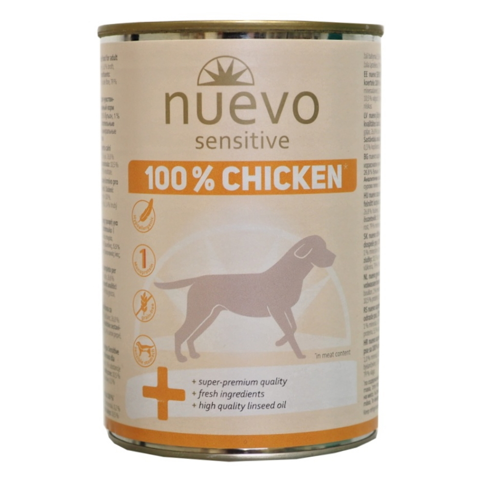 Levně NUEVO Sensitive Kuřecí Monoprotein konzerva pro psy 400 g