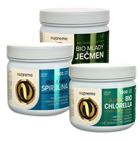 NUPREME Spirulina, mladý ječmen a chlorella