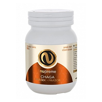 NUPREME Chaga prášek 100 kapslí (Chaga (čaga)) - Přírodní, Jednosložkové