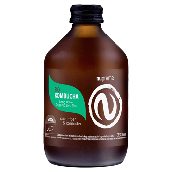NUPREME Kombucha okurka a koriandr BIO 330 ml (Kombucha nápoje) - Přírodní, BIO