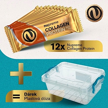 NUPREME Proteinové tyčinky slaný karamel v dóze 12 ks (Tyčinky) - Sladké