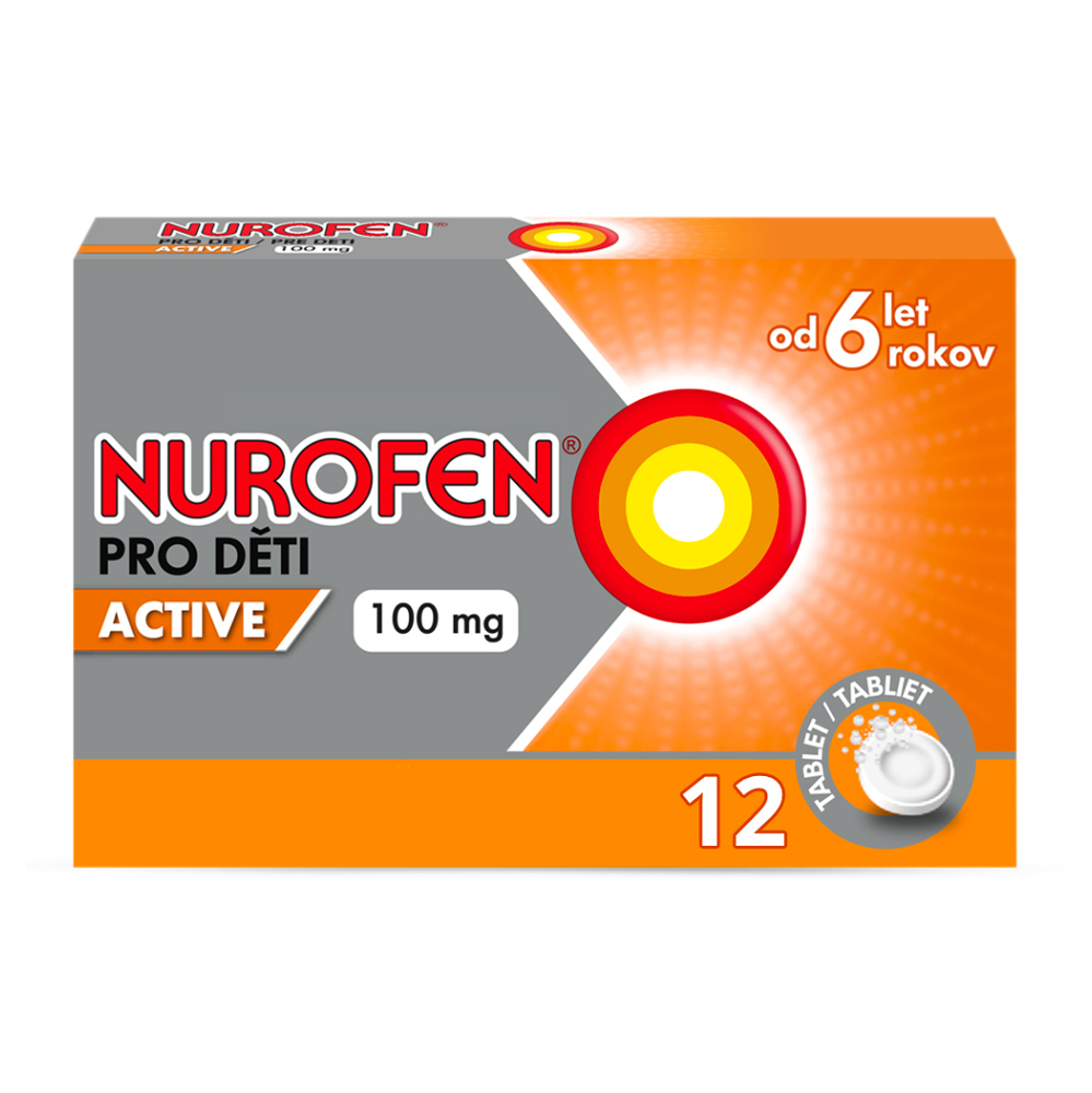 Levně NUROFEN Active pro děti 100 mg 12 tablet