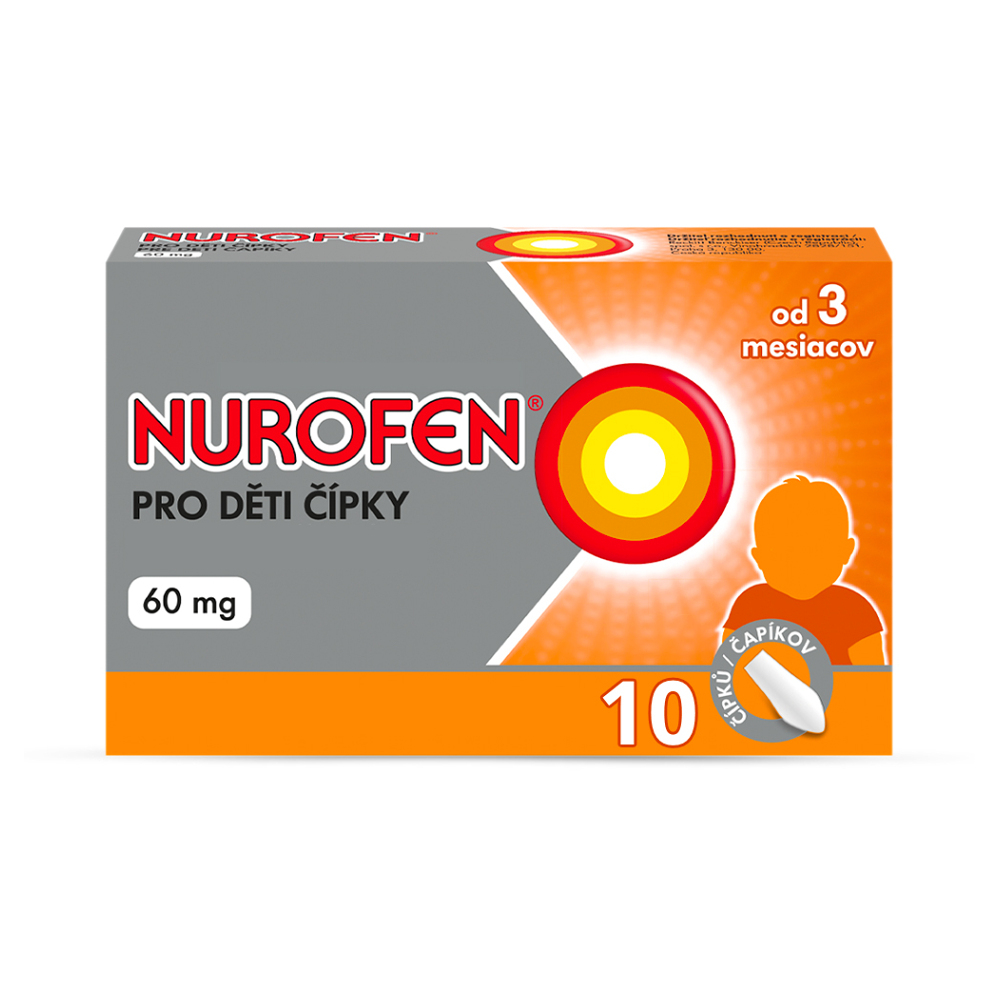 E-shop NUROFEN Čípky pro děti od 3 měsíců 60 mg 10 kusů