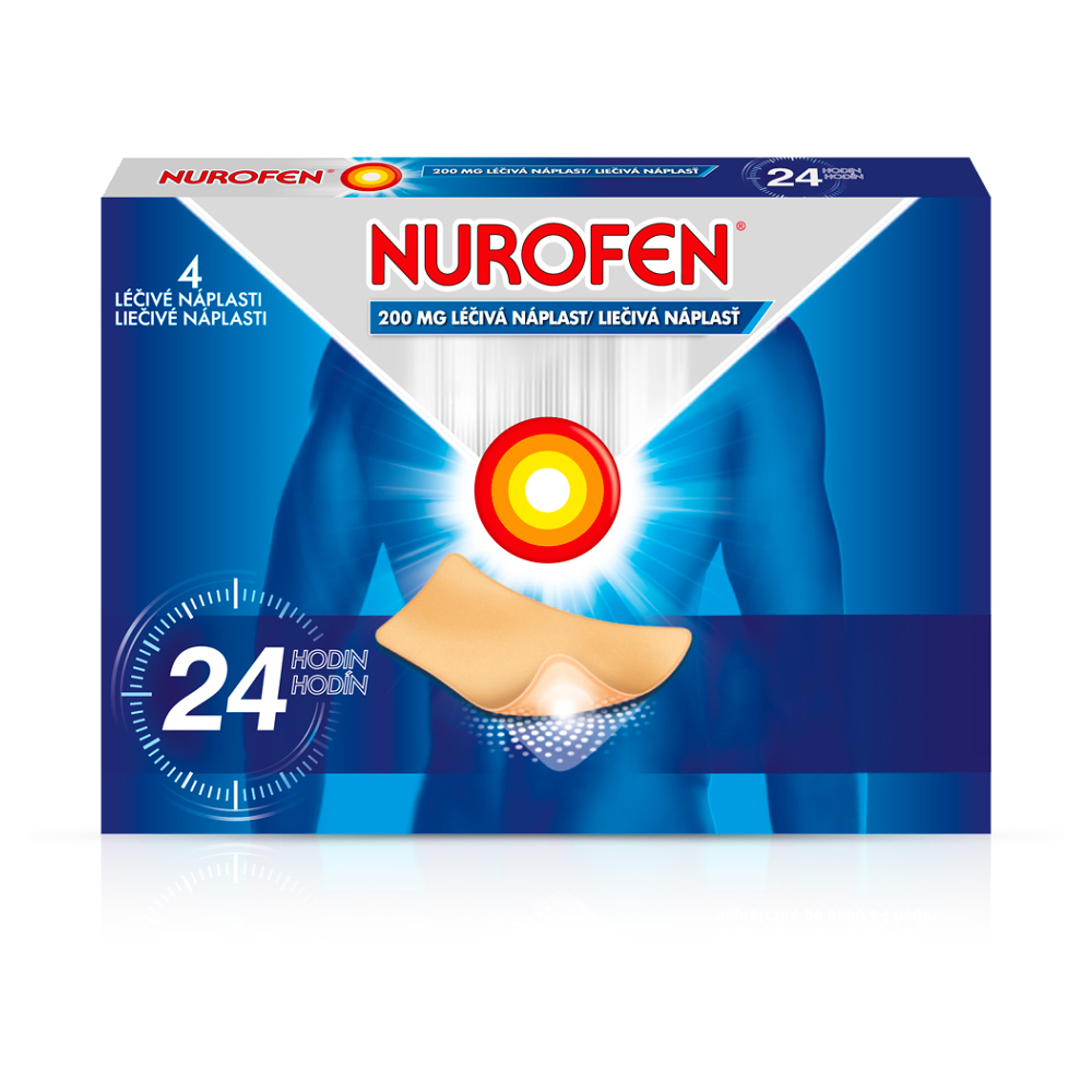 Levně NUROFEN Léčivé náplasti 200 mg 4 ks