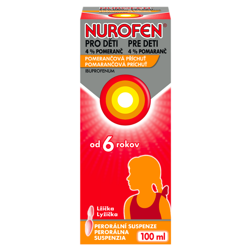 Levně NUROFEN Pro děti 4% pomeranč 40 mg/ml 100 ml