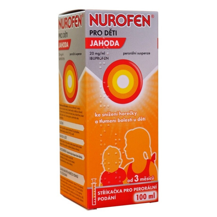 Levně NUROFEN Pro děti jahoda suspenze 20 mg/ml 100 ml