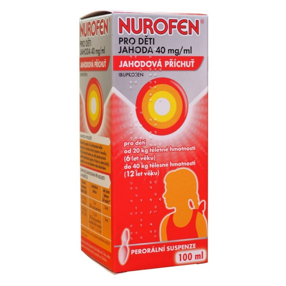 Levně NUROFEN Pro děti jahoda suspenze 40mg/ml 100 ml