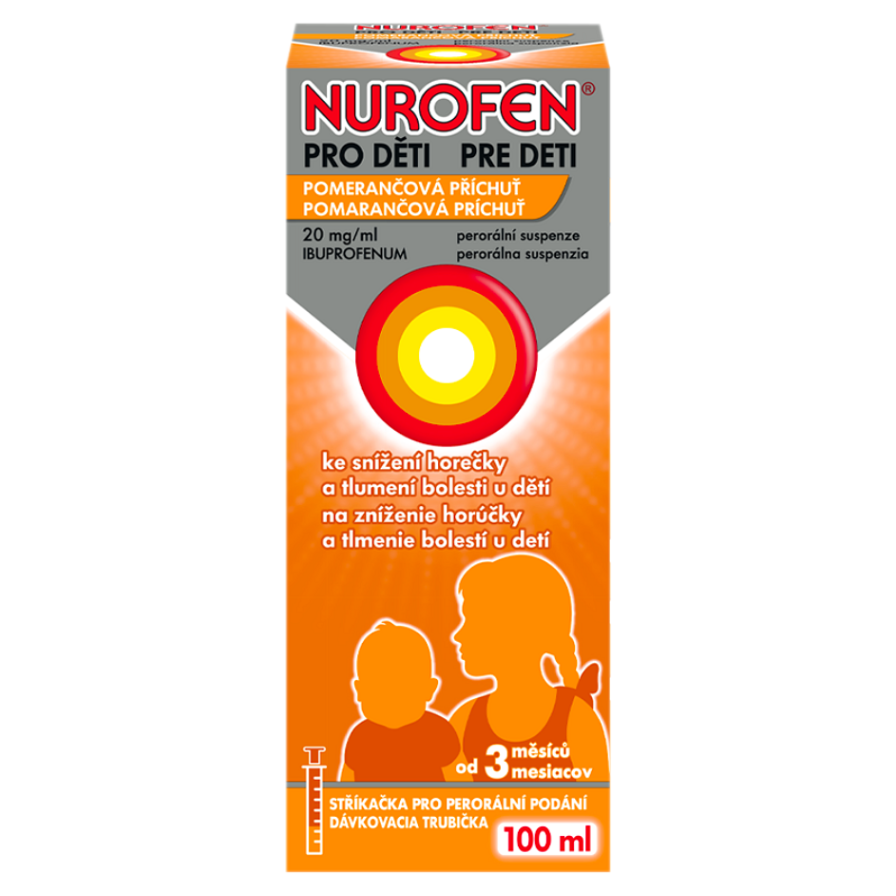 Levně NUROFEN Pro děti pomeranč suspenze 20 mg/ml 100 ml
