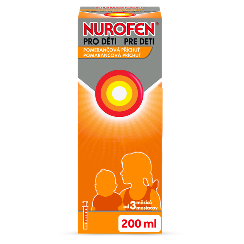 E-shop NUROFEN Pro děti pomeranč suspenze 20 mg/ml 200 ml