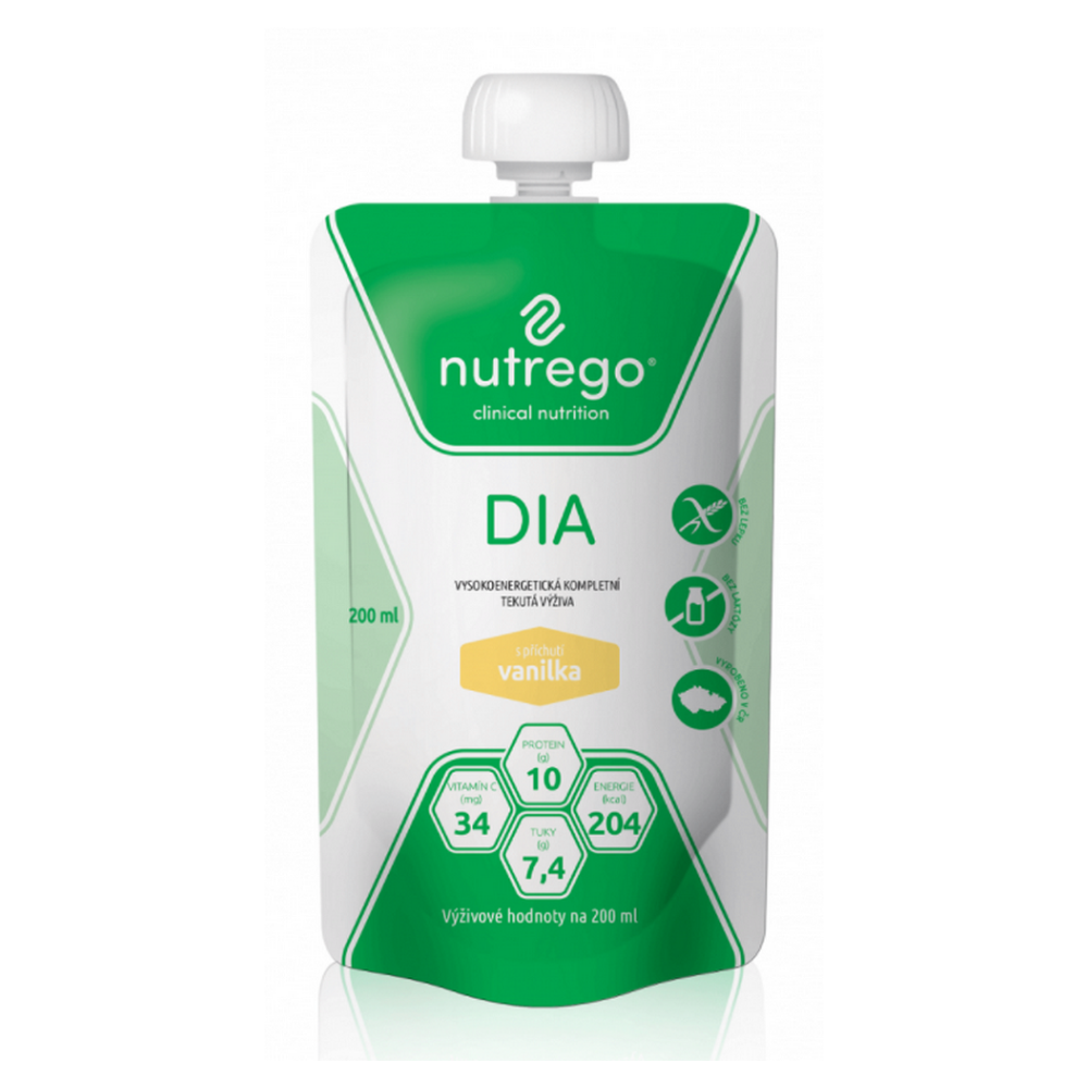 E-shop NUTREGO DIA Výživa vanilka 12 x 200 ml