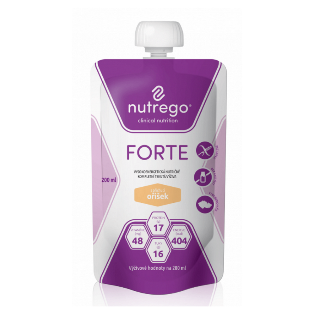 Levně NUTREGO FORTE Výživa oříšek 12 x 200 ml