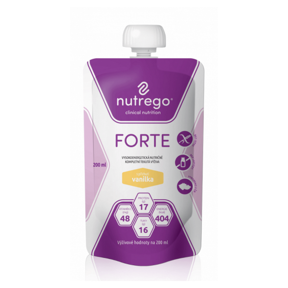 Levně NUTREGO FORTE Výživa vanilka.12 x 200 ml