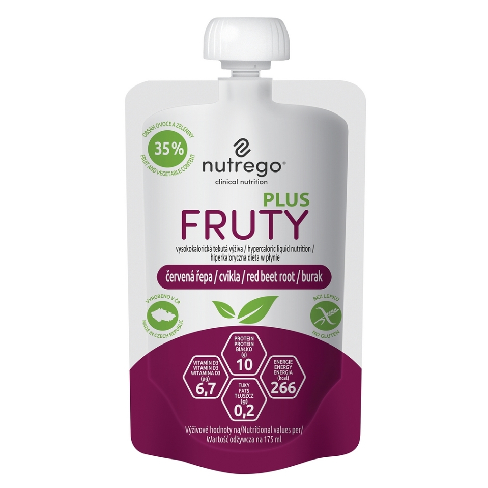 nutrego FRUTY PLUS červená řepa por.sol.4x175ml