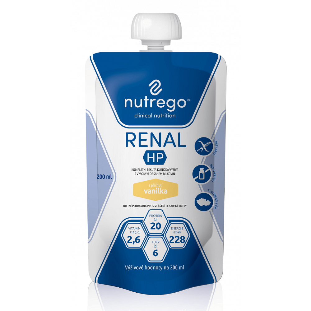 Levně NUTREGO RENAL HP Výživa vanilka 12 x 200 ml