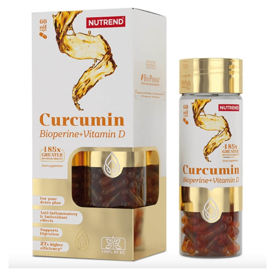 E-shop NUTREND Curcumin + bioperine + vitamin D 60 kapslí