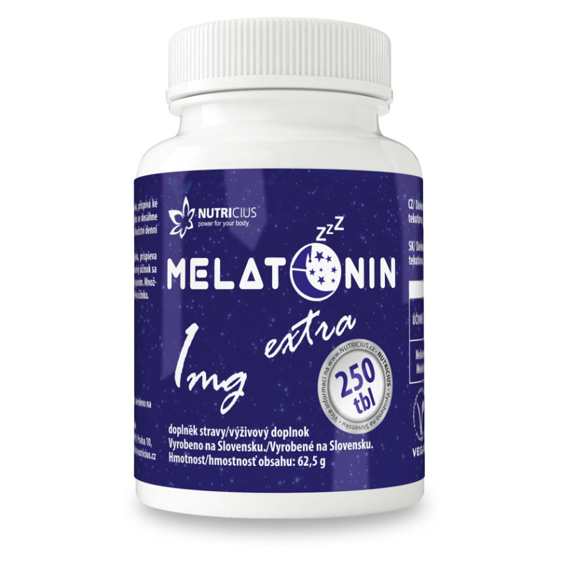 Levně NUTRICIUS Melatonin 1 mg extra 250 tablet