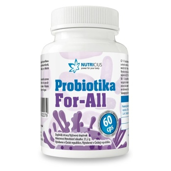 NUTRICIUS Probiotika for-all 60 kapslí (Probiotika a laktobacily) - Vícesložkové