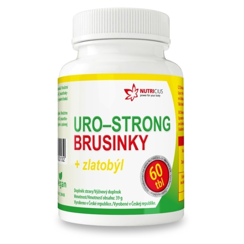 NUTRICIUS Uro-strong brusinky + zlatobýl 60 tablet