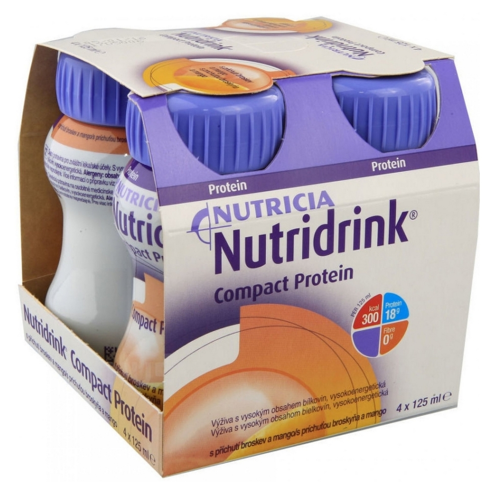 NUTRIDRINK Compact protein broskev/mango 4 x 125 ml