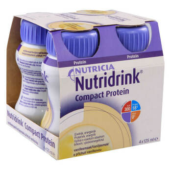 NUTRIDRINK Compact Protein drink s vanilkovou příchutí 4 x 125 ml