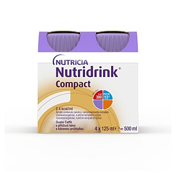 NUTRIDRINK Compact s příchutí kávy 4 x 125 ml (Výživa v nemoci a pro seniory)